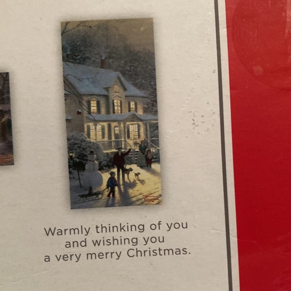 🌸NIB HALLMARK Thomas Kincade 40 ct assorted Christmas cards with seals - Picture 7 of 11